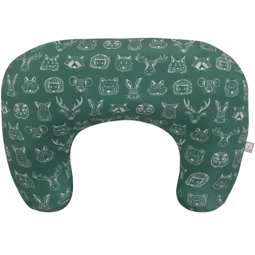 Boppy Nursing Pillow Green Animal Sketches