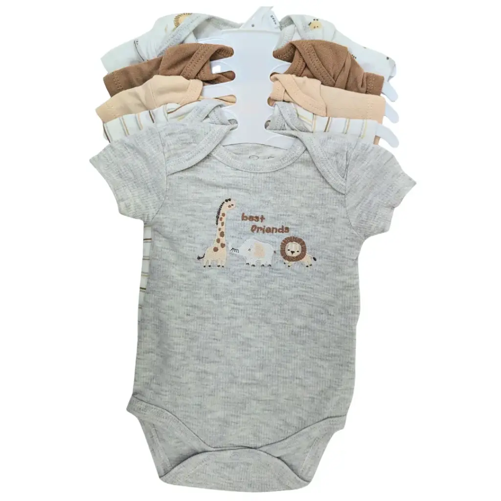 Safari Bodysuits 5pk