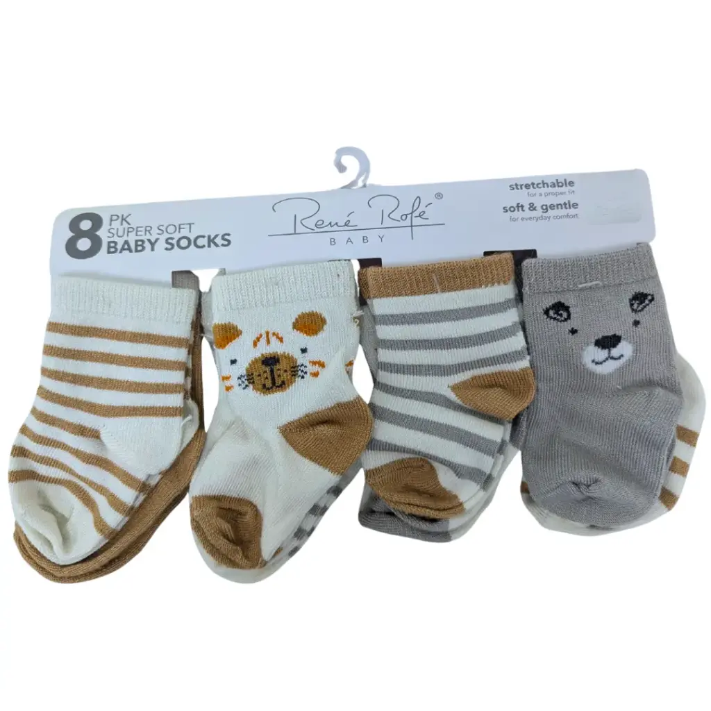 Soft Socks 8pk Teddy