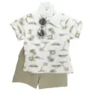 Polo & Shorts Toddler Set 3pc Palm Trees