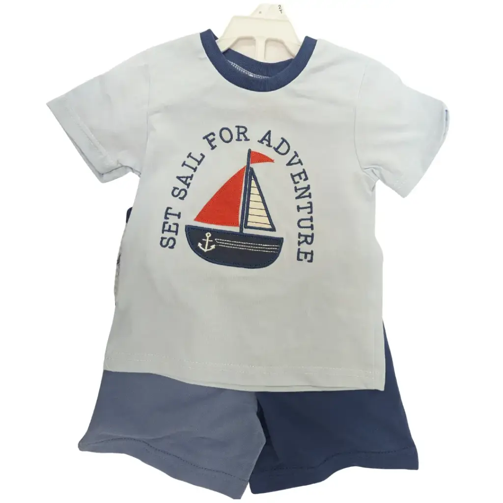 Tank & Short Toddler Set 3pc Sail for Adventure