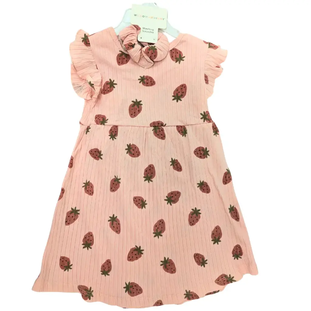 Gauze Dress Toddler Set 2pc Strawberry 