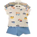 Bodysuit & Short 3pc Cuddle Construction Crew