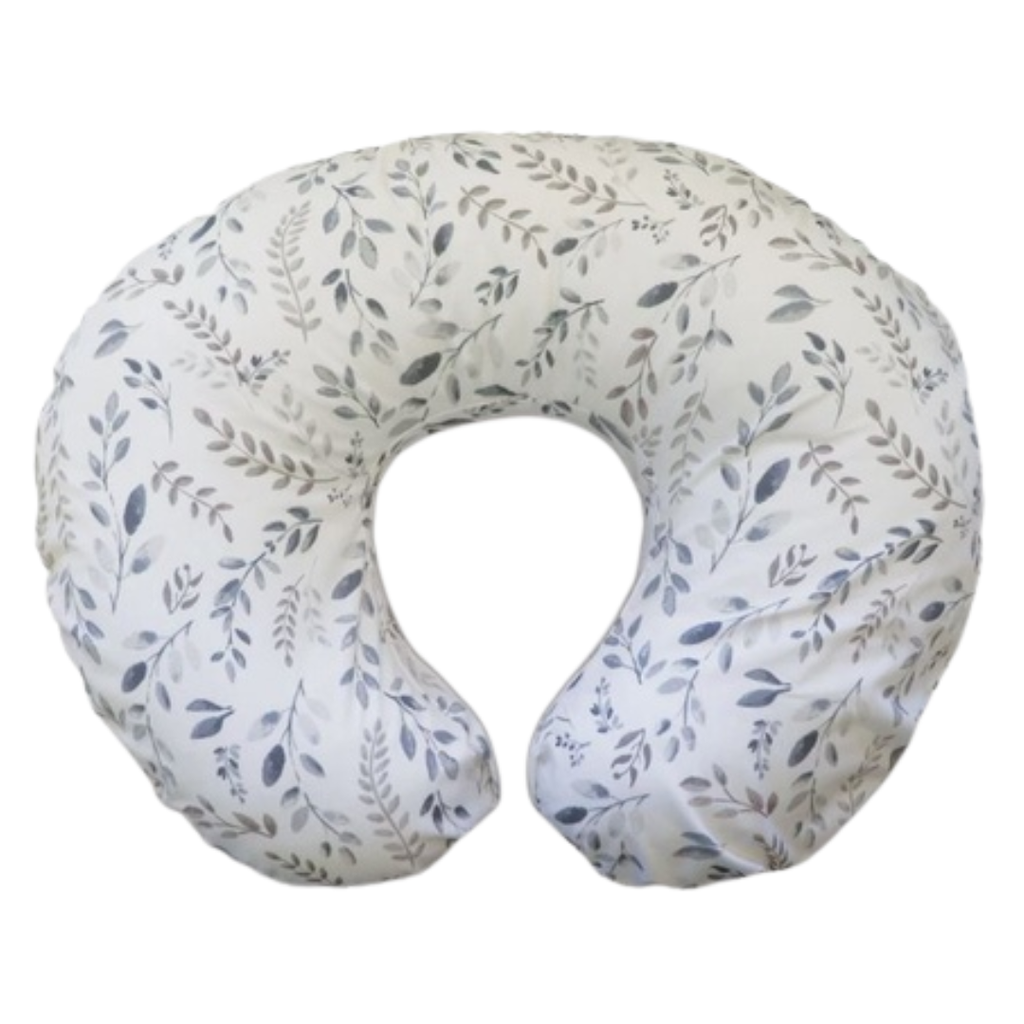 Boppy Pillow With Cover Taupe Leaves