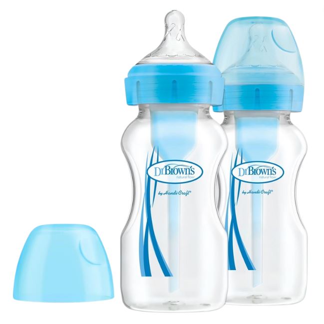 Dr. Brown's Wide Neck Options+ 9oz 2pk Blue