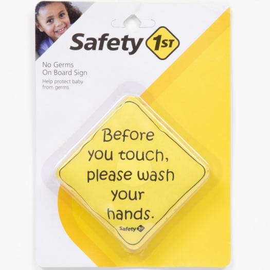No Germs on Board Sign