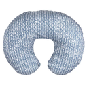 Boppy Pillow with Cover Blue Herringbone