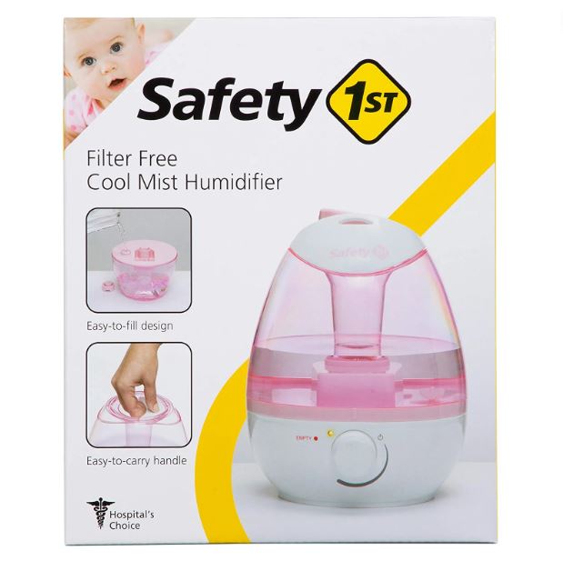 Safety First Filter Free Cool Mist Humidifier Pink