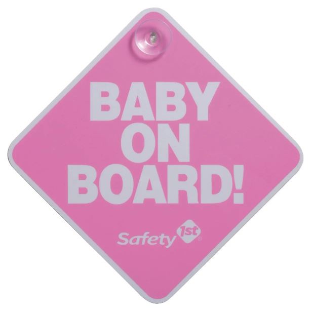 Safety 1st Baby on Board Sign (Pink)