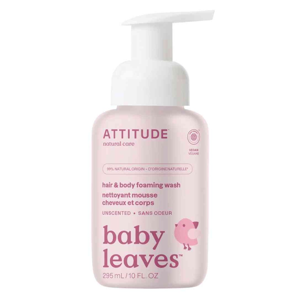 Attitude Baby Leaves Hair & Body Foaming Wash 295 ml