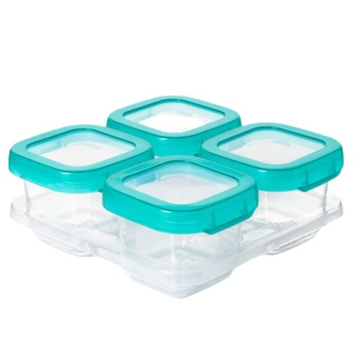 [168875-BB] OXO Tot Baby Blocks Freezer Storage Containers 6oz - Teal