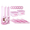 24-Piece Nursery Closet Set Pink
