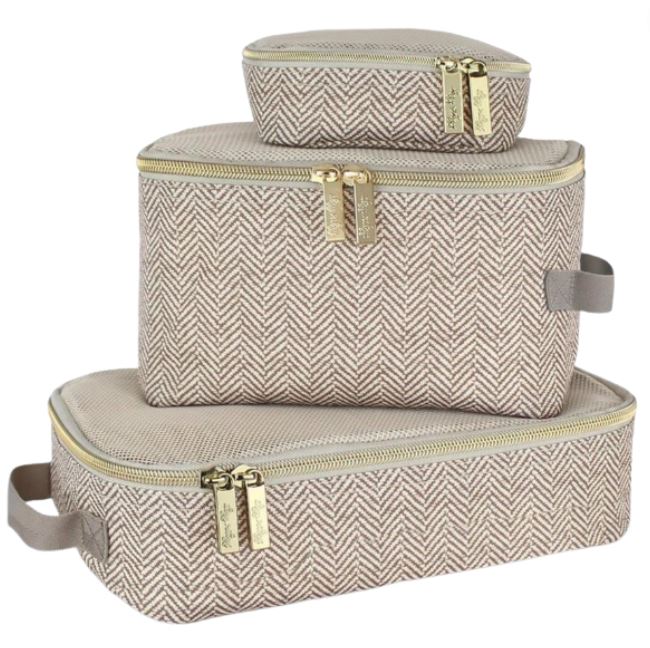 Itzy Ritzy Packing Cubes Taupe