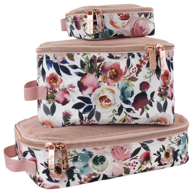 Itzy Ritzy Packing Cubes Blush Floral