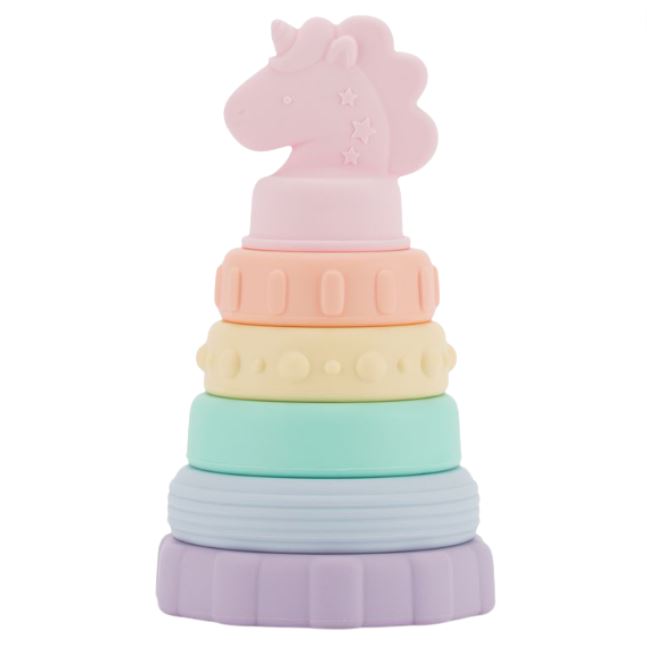 Itzy Stacker Silicone Stacking Toy - Unicorn
