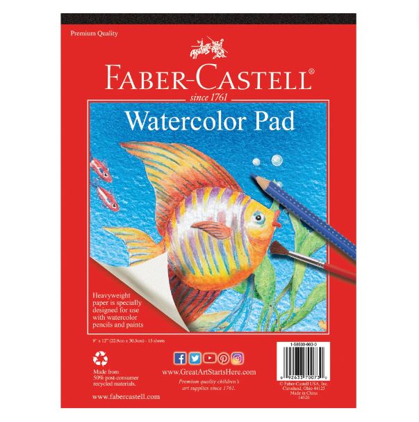 Faber Castell Watercolor Pad 9x12