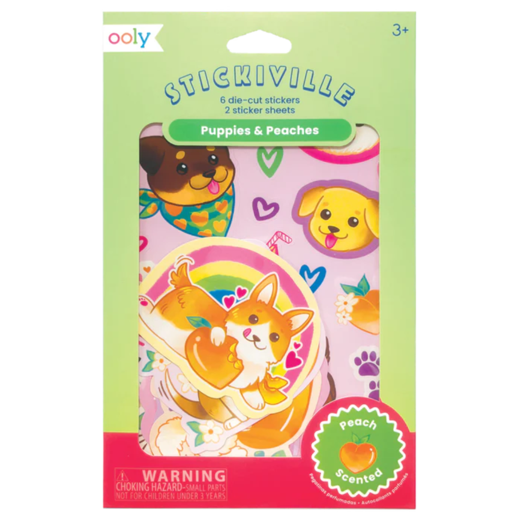 Scented Scratch Stickers - Puppies & Peaches