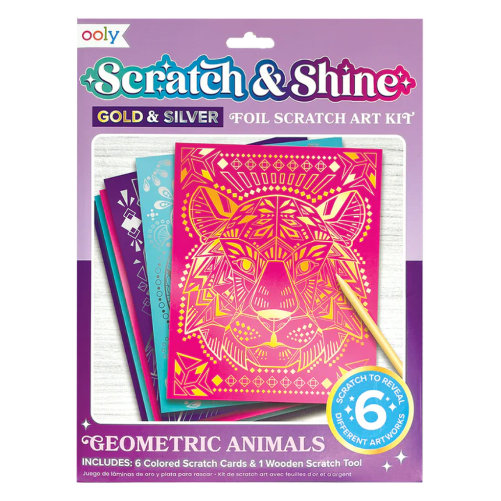 Scratch & Shine - Geometric Animals
