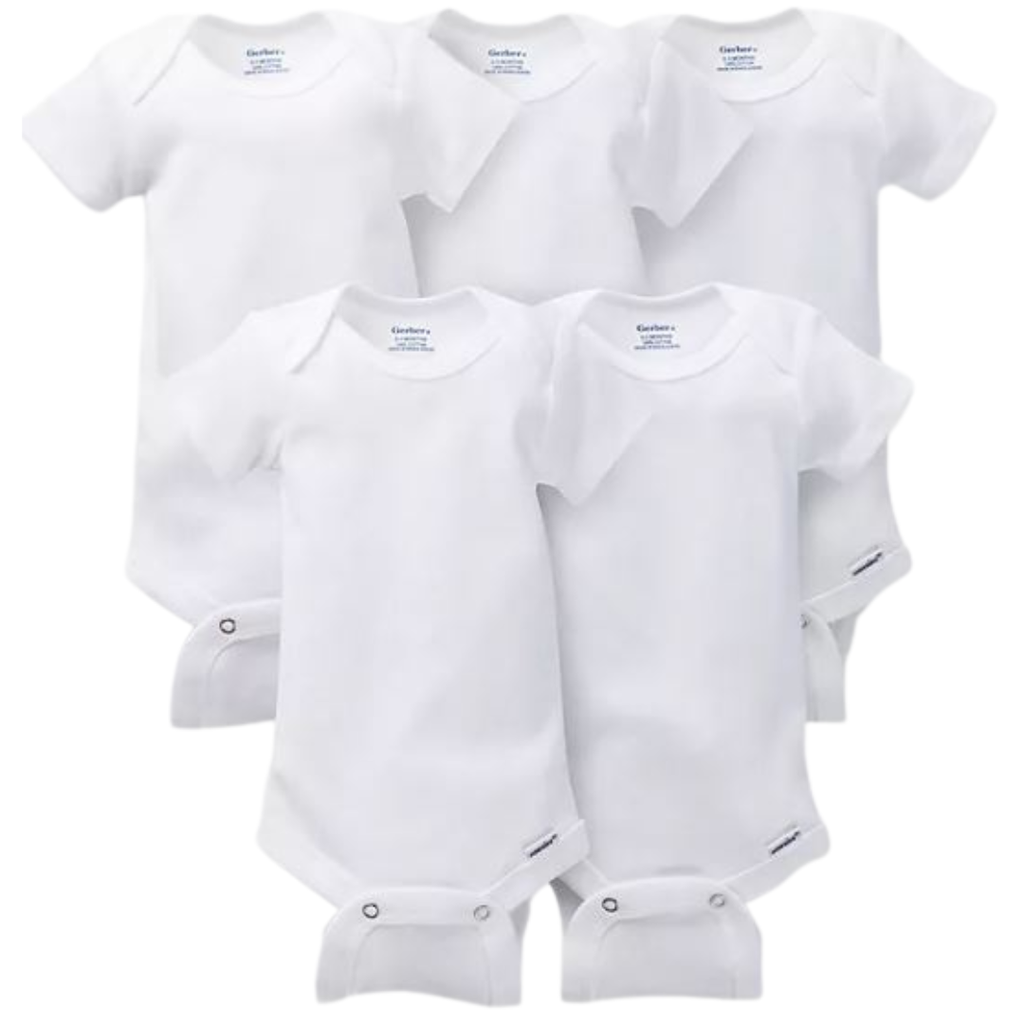 Onesie White Preemie 5pk