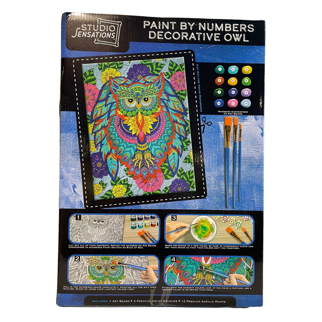 Paint by Numbers Art Kit - Owl