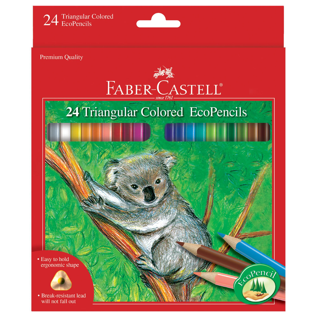 Faber Castell Triangular Colored EcoPencils 24ct