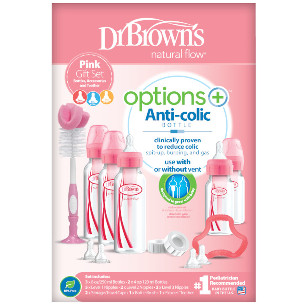 Dr. Brown's Options+ Narrow Neck Gift Set Pink