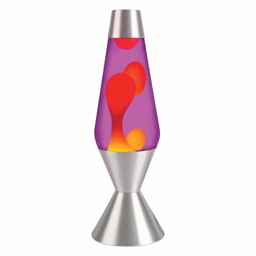 [168606-BB] Lava Lamp Yellow & Purple 16.3"