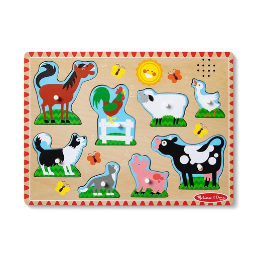 [104712-BB] Melissa & Doug Sound Puzzle Farm Animals