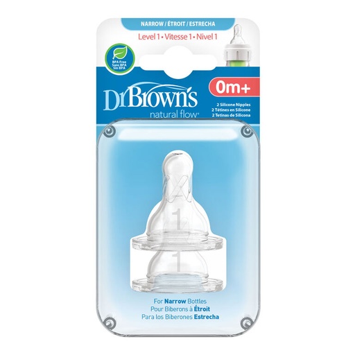 [168746-BB] Dr. Brown's Level 1 Nipple 2-Pack