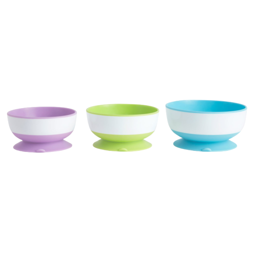 [142083-BB] Munchkin Stay Put Suction Bowls 3pk