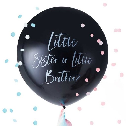 [169290-BB] Gender Reveal Little Sister or Little Brother Balloon