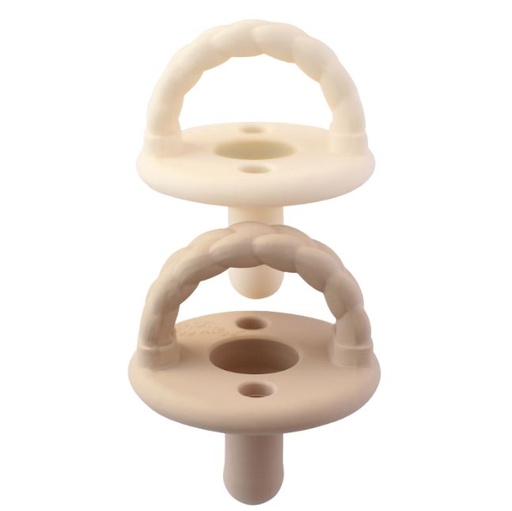 [169409-BB] Sweetie Soother 2pk - Toast & Buttercream Braid