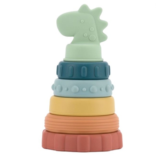 [169434-BB] Itzy Stacker Silicone Stacking Toy -Dino