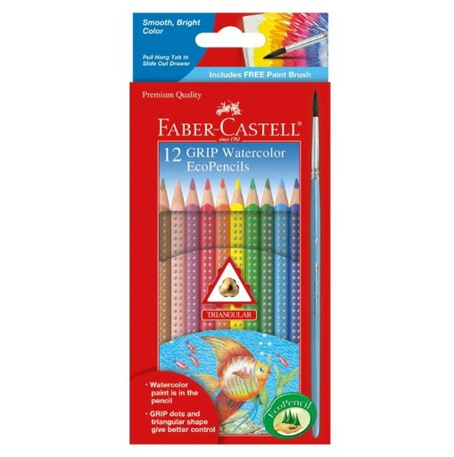 [169499-BB] Faber Castell Grip Watercolor EcoPencils 12ct