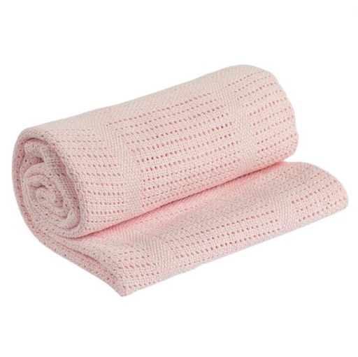 [169653-BB] Lulujo Cellular Blanket - Pink