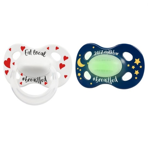 [169785-BB] Medela Day and Night Glow in The Dark Pacifier 18+ Months 2pk