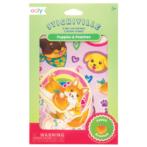 [170198-BB] Scented Scratch Stickers - Puppies & Peaches
