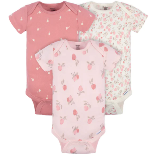 [171059-BB] Gerber Onesies Appley Sweet 3-6M 3pk