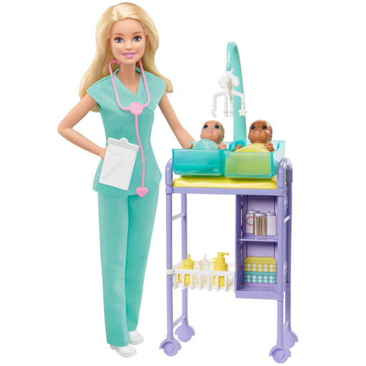 [172264-BB] Barbie Baby Doctor Doll Playset Blonde