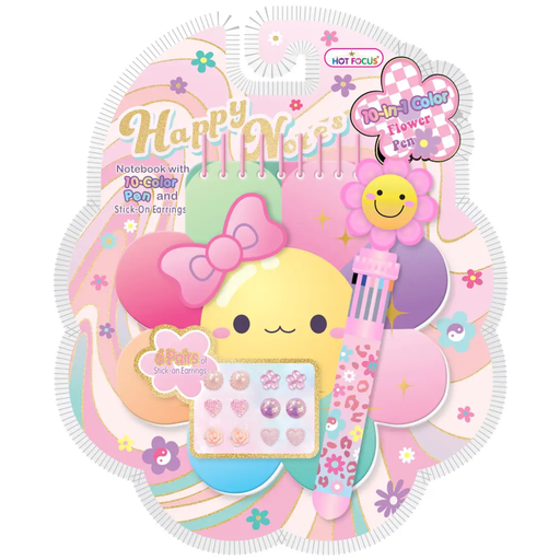 [172571-BB] Groovy Flower Happy Notes Stationery Set