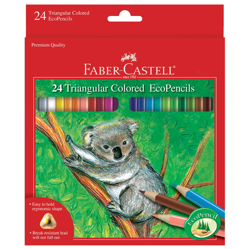 [172750-BB] Faber Castell Triangular Colored EcoPencils 24ct