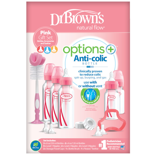 [172944-BB] Dr. Brown's Options+ Narrow Neck Gift Set Pink