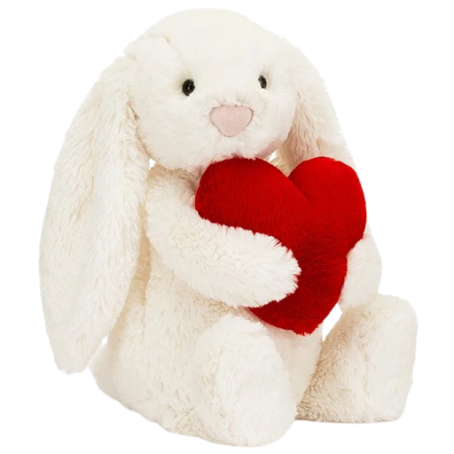[172953-BB] Bashful Red Love Heart Bunny