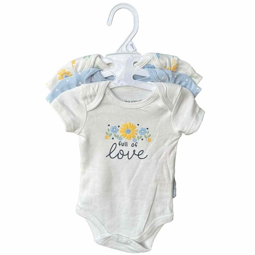 [173026-BB] Full Of Love Bodysuits 3pc