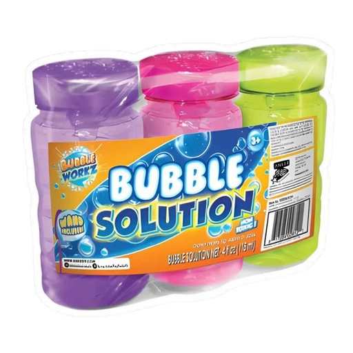 [173052-BB] Bubble Solution 4 Oz Bottles 3pk