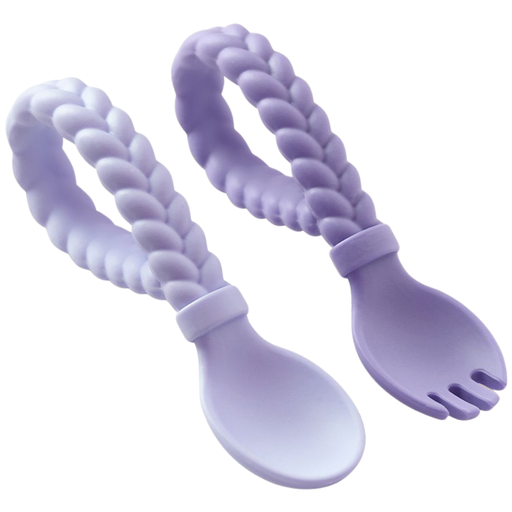[173223-BB] Sweetie Spoon & Fork Set Amethyst & Purple