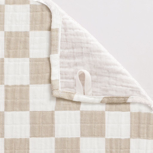 [173226-BB] Breastfeeding Boss Nursing Cover - Taupe Checkerboard