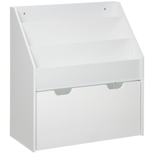 [173559-BB] White Bookcase with Drawer