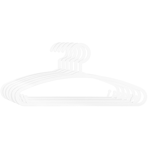 [173564-BB] White Hangers 6pk