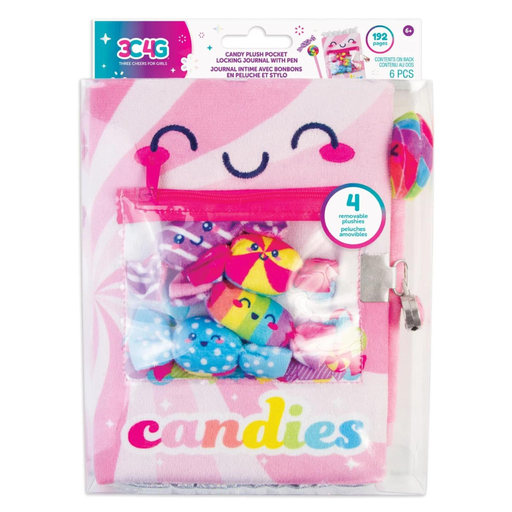 [173879-BB] Candy Plush Pocket Locking Journal 